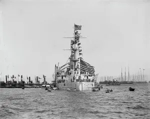 Pre Dreadnought Prints: U.S.S. Kearsarge, between 1898 and 1901. Creator: Unknown