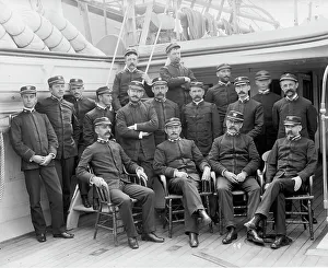 Sloop Of War Prints: U.S.S. Kearsarge officers, between 1890 and 1894. Creator: Unknown