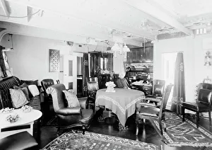 Uss Kentucky Prints: U.S.S. Kentucky, captain's cabin, 1900 or 1901. Creator: Unknown