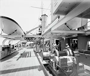 Us Marines Prints: U.S.S. Kentucky, superstructure deck, 1900 or 1901. Creator: Unknown