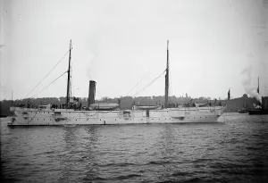Gunboat Prints: U.S.S. Machias, between 1893 and 1901. Creator: Unknown