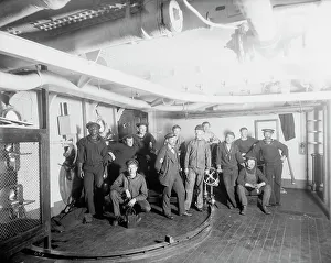 Gunner Prints: U.S.S. Maine, gunner's gang, 1896. Creator: William H. Jackson