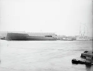 Navy Yard Prints: U.S.S. Maine, just after the launching, 1889. Creator: William H. Jackson