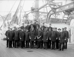 Hart Edward H Prints: U.S.S. Maine officers, 1896. Creator: Edward H Hart