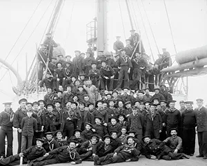 U.S.S. Maine, ship's company, 1896. Creator: William H. Jackson