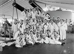 Crewmen Prints: U.S.S. Massachusetts, apprentices, between 1896 and 1901. Creator: Unknown