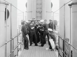 Crewmen Prints: U.S.S. Massachusetts, boxing, between 1896 and 1901. Creator: Unknown