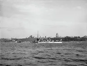 Dry Plate Negative Prints: U.S.S. Massachusetts, Dewey Naval Parade, 1899. Creator: Unknown