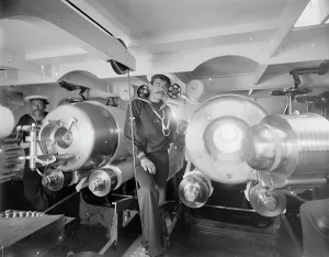 Turret Prints: U.S.S. Massachusetts, interior of turret, between 1896 and 1901. Creator: Unknown
