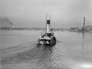 Tugboat Prints: U.S.S. Memphis, Sick, Brought Home By U