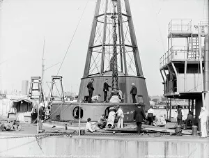 Hart Edward H Prints: U.S.S. Miantonomoh, mounting 10 inch guns, between 1891 and 1901. Creator: Edward H Hart