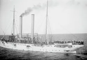 Gunboat Prints: U.S.S. Nashville, between 1897 and 1901. Creator: Unknown