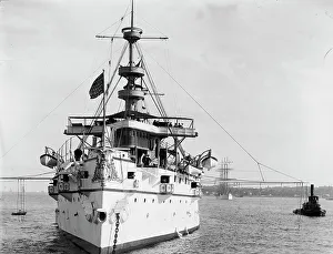 Crows Nest Prints: U.S.S. New York, c1894. Creator: William H. Jackson
