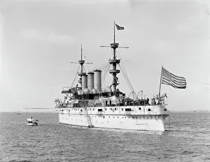 Crows Nest Prints: U.S.S. New York, c1894. Creator: William H. Jackson
