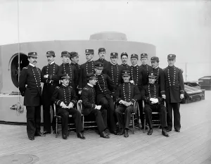 William Cramp And Sons Prints: U.S.S. New York, junior officers, between 1893 and 1901. Creator: William H. Jackson