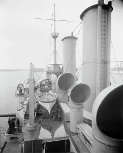 William Cramp And Sons Prints: U.S.S. New York, looking aft from bridge