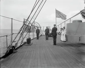 Duty Prints: U.S.S. New York, morning report, between 1893 and 1901. Creator: William H. Jackson
