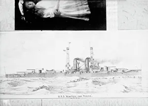 Funnels Prints: U.S.S. New York - Picture of Proposed Sister Ships New York And Texas