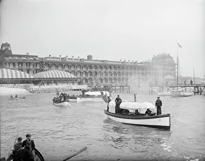Landing Party Prints: U.S.S. New York, return of landing party, between 1893 and 1901. Creator: Unknown