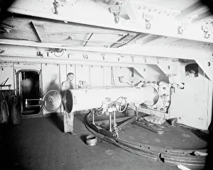 William Cramp And Sons Prints: U.S.S. New York, torpedo tube, between 1893 and 1901. Creator: William H. Jackson