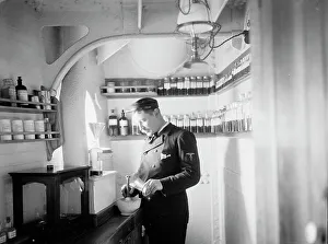 Dry Plate Negative Prints: U.S.S. Newark, the apothecary, between 1891 and 1901. Creator: Unknown