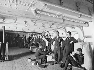 William Cramp And Sons Prints: U.S.S. Newark, berth deck, between 1891 and 1901. Creator: William H. Jackson