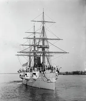 William Cramp And Sons Prints: U.S.S. Newark, c1891. Creator: William H. Jackson