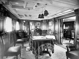William Cramp And Sons Prints: U.S.S. Newark, the cabin, between 1891 and 1901. Creator: William H. Jackson