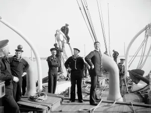 William Cramp And Sons Prints: U.S.S. Newark, forecastle, between 1891 and 1901. Creator: William H. Jackson