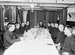Crewmen Prints: U.S.S. Newark, junior officers mess, between 1891 and 1901. Creator: Unknown