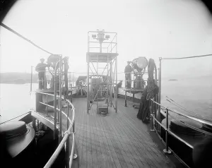 U.S.S. Oregon, after bridge and search lights, between 1896 and 1901. Creator: William H. Jackson