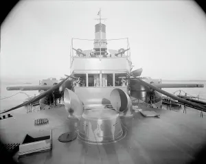 Pre Dreadnought Prints: U.S.S. Oregon, forward from top of after turret