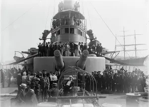 Pre Dreadnought Prints: U.S.S. Oregon, forward turret and bridge