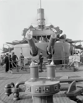 Hart Edward H Prints: U.S.S. Oregon after turret, between 1896 and 1901. Creator: Edward H Hart