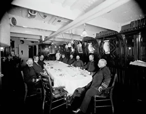 Hart Edward H Prints: U.S.S. Oregon ward room mess, between 1896 and 1901. Creator: Edward H Hart