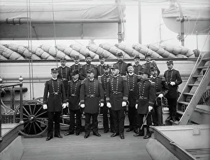 Crewmen Prints: U.S.S. Pensacola, officers, between 1890 and 1901. Creator: Unknown
