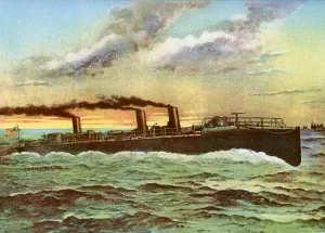 Steaming Prints: USS Porter, American torpedo boat, 1898