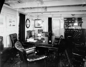 Dry Plate Negative Prints: U.S.S. San Francisco, the cabin, between 1890 and 1901. Creator: Unknown