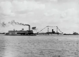 U.S.S. Texas and the Whisper, c1900. Creator: Unknown