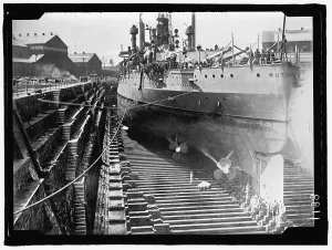 Graving Dock Prints: U.S.S. Utah, between 1909 and 1914