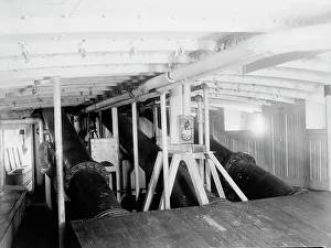 U.S.S. Vesuvius, barrels of dynamite guns, between 1886 and 1901. Creator: Unknown