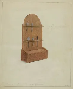 Rack Prints: Utensil Holder, c. 1936. Creator: Franklin C. Moyan