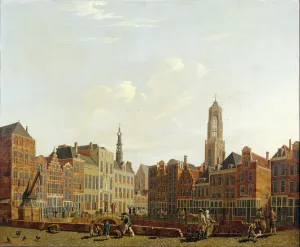 Utrecht Prints: Utrecht Town Hall Bridge with Surroundings, 1779. Artist: Ouwater, Isaac (1748-1793)