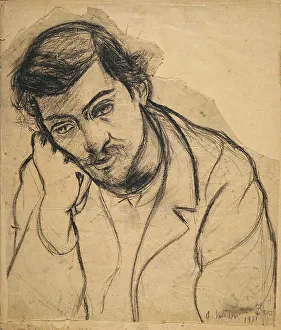 1911 Prints: Utrillo pensif, 1911. Creator: Valadon; Suzanne (1865-1938)