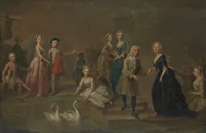 Tory Gallery: Uvedale Tomkyns Price (1685-1764) and Members of His Family, possibly early 1730s