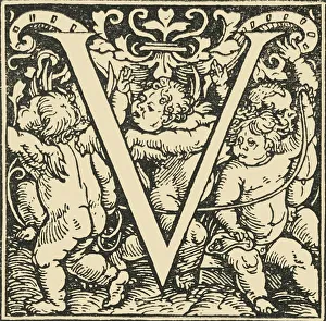 Art History Prints: V - An Alphabet by Hans Weiditz, c1520-1521, (1908). Creator: Hans Weiditz