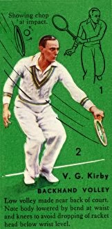 Speed Collection: V. G. Kirby - Backhand Volley, c1935. Creator: Unknown