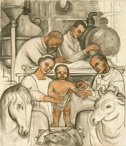 Healthcare Prints: Vaccination, 1932. Creator: Diego Rivera