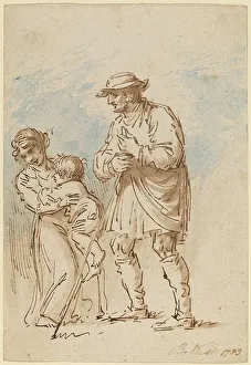 Vagabond Prints: Vagabond Family [recto], 1788. Creator: Benjamin West