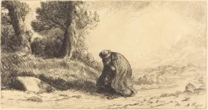 Vagabond Prints: Vagabond Moving along a Lane (Un vagabond passant dans une ruelle)